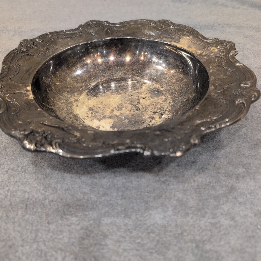 Gorham Silver Original Vintage Silverplate Chantilly Pattern Scalloped Bowl - Picture 4 of 9
